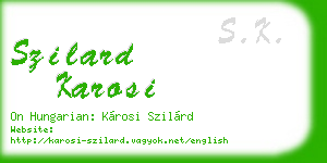 szilard karosi business card