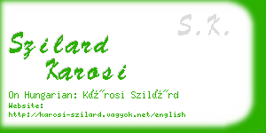 szilard karosi business card